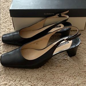 Liz Claiborne leather slingbacks